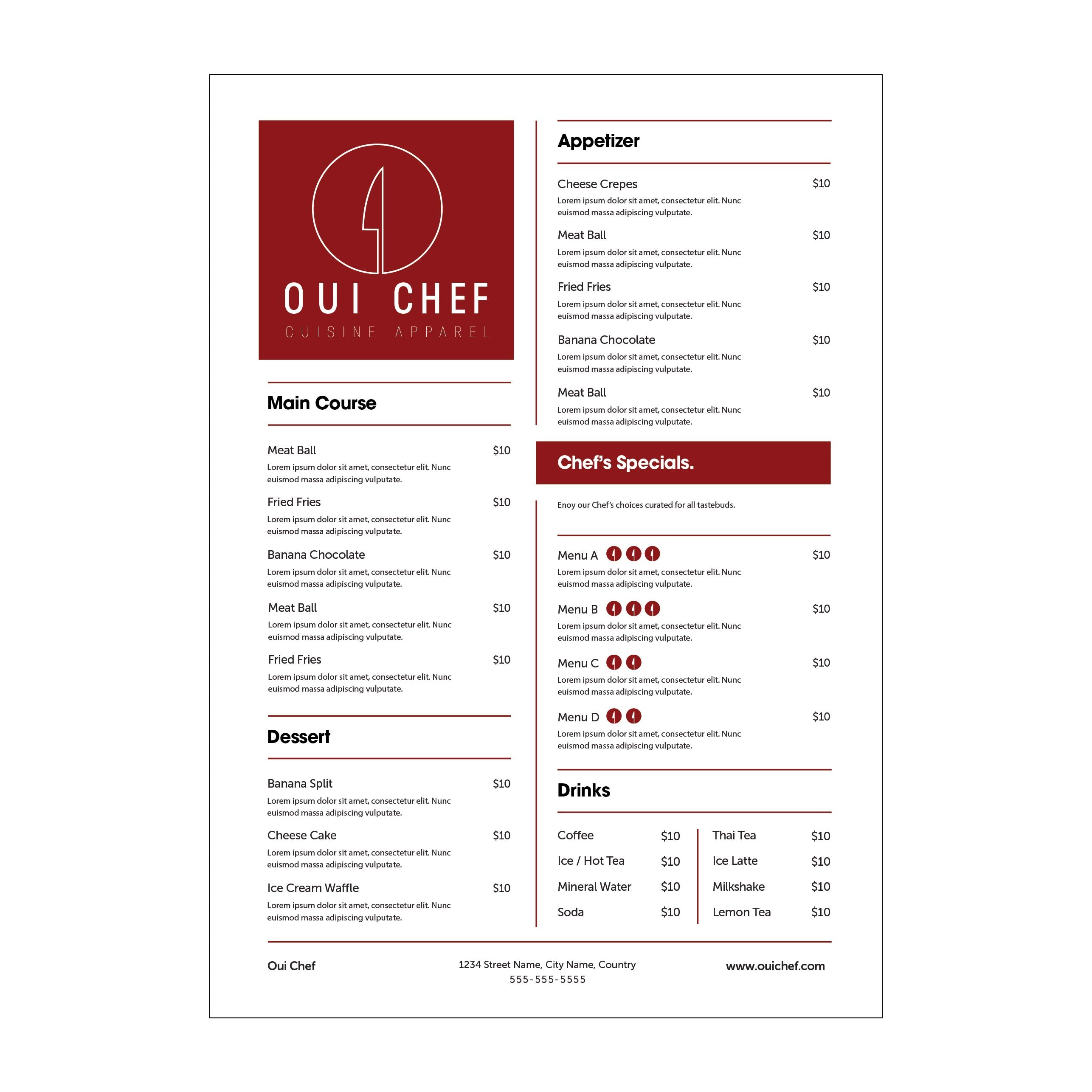 MENU DESIGN 1