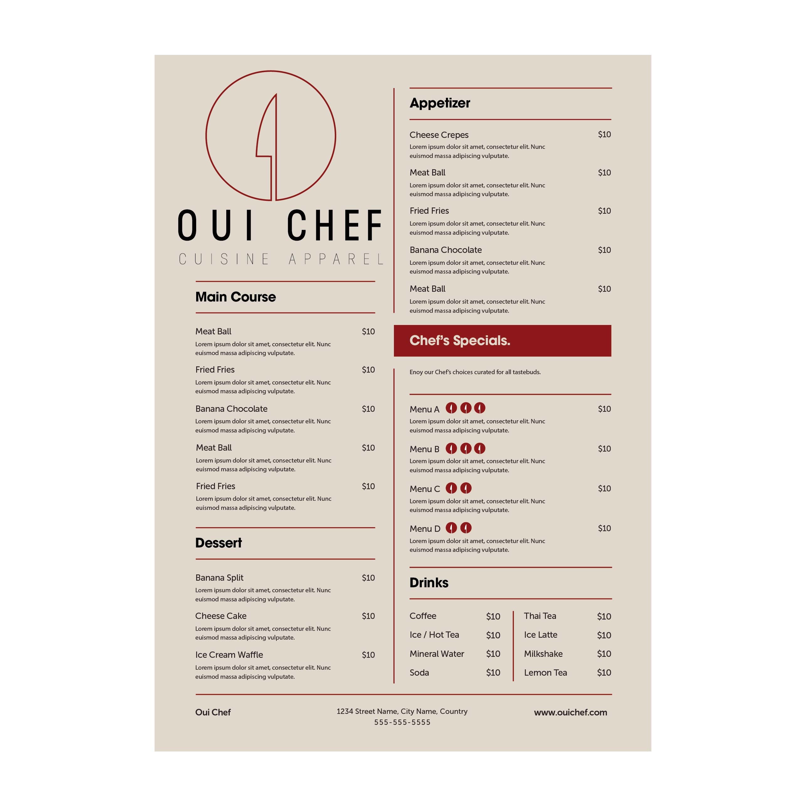 MENU DESIGN 3