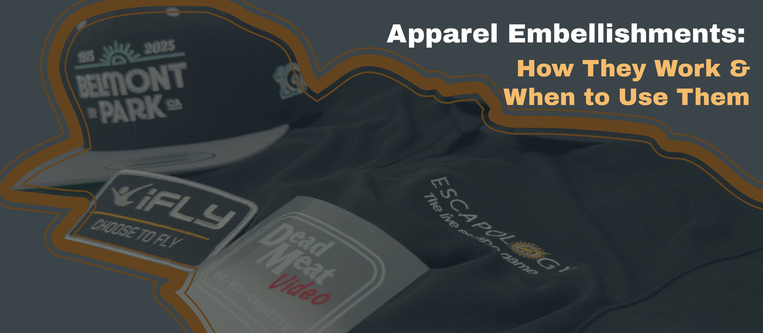 Apparel Embellishments: How They Work and When to Use Them