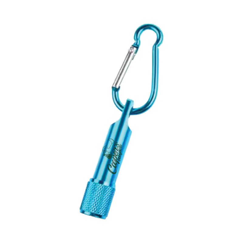 PRINTED LOGO METAL FLASH LIGHT KEY CHAIN